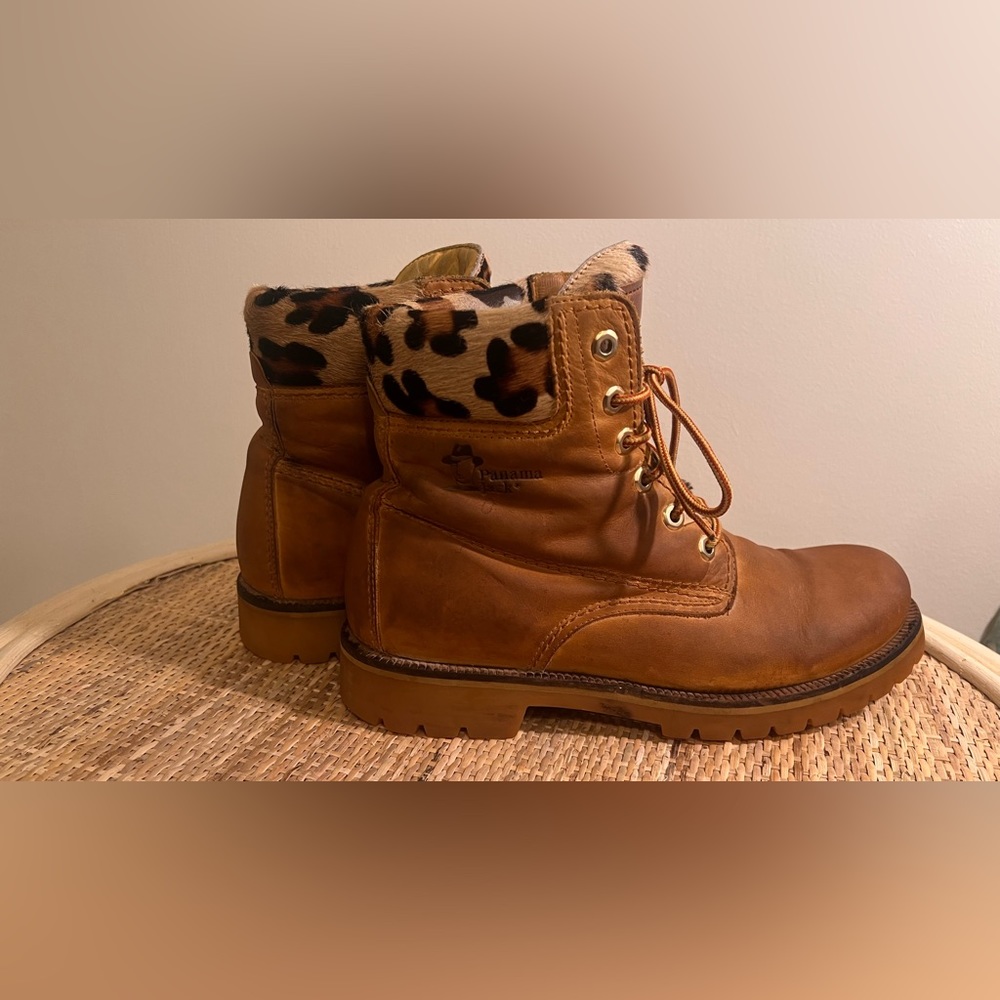 Panama Jack Leopard Leather Boots 🐆